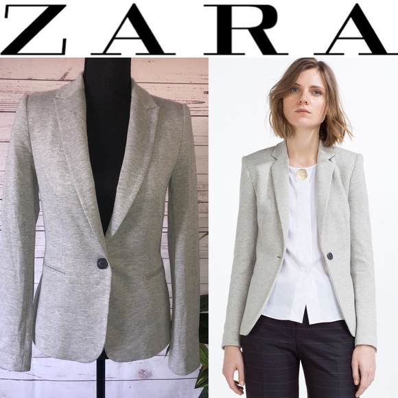 zara cotton blazer